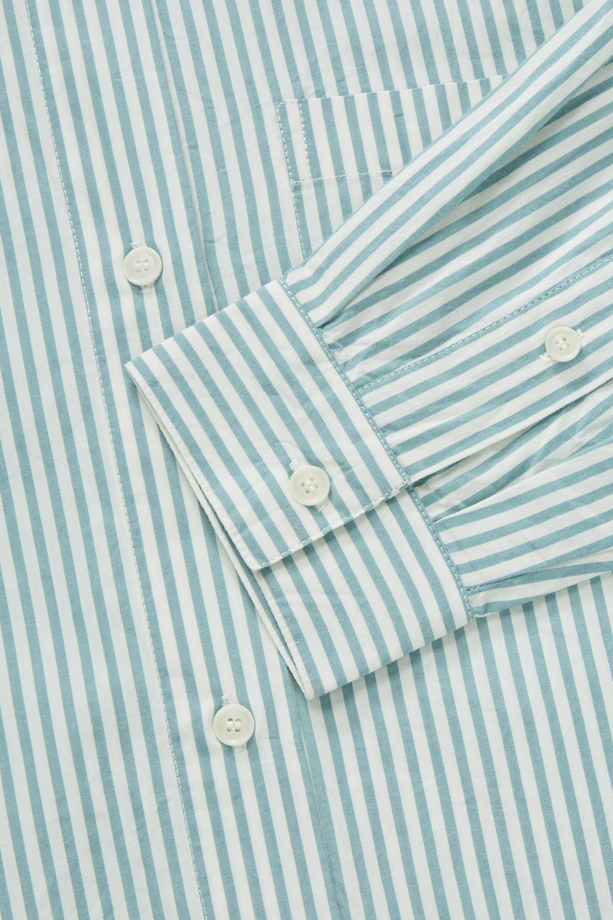 Skall Studio Edgar shirt Shirt White/Aqua stripe